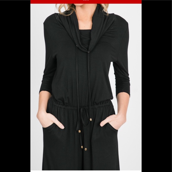 Comfy Black Jumpsuit - Picture 3 of 8